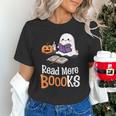 Halloween Teacher Women Cute Reading Ghost Read More Books Unisex T-Shirt Halloween Teacher Women Cute Reading Ghost Read More Books Unisex T-Shirt
