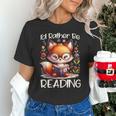 I'd Rather Be Reading Cute Fox Book Lover Reader Bookworm Unisex T-Shirt