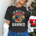 I'm With The Banned Stack Of Books Vintage Sunset Retro Unisex T-Shirt