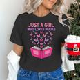 Just A Girl Who Loves Books Butterflies Reading Unisex T-Shirt