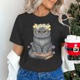 Just A Girl Who Loves Cats & Books Bookish Women Unisex T-Shirt