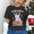 Just A Girl That Loves Cats And Books Cute Cat & Bookwork Unisex T-Shirt Just A Girl That Loves Cats And Books Cute Cat & Bookwork Unisex T-Shirt