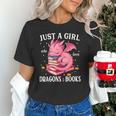 Just A Girl Who Loves Dragons And Books Dragon Reading Lover Unisex T-Shirt