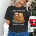 Life Is Better With Sloths And Books Cute Sloth Lover Unisex T-Shirt Life Is Better With Sloths And Books Cute Sloth Lover Unisex T-Shirt