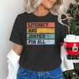 Literacy And Justice For All Stop Book Banning Banned Books Unisex T-Shirt