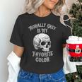 Morally Grey Is My Favorite Color Bookish Skull Unisex T-Shirt