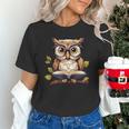 Owl Reading A Book Perched On A Branch Bookworm Unisex T-Shirt Owl Reading A Book Perched On A Branch Bookworm Unisex T-Shirt