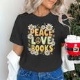 Peace Love Books Librarian Teacher Life Book Library Unisex T-Shirt