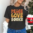 Peace Love Books Men Women Unisex T-Shirt