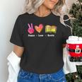 Peace Love Books Reader Librarian Library Book Unisex T-Shirt