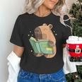 Pet Capybara Is Reading Library Capy Word Book Day Teacher Men Women Kids Unisex T-Shirt