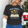 Plot Twist I'm Pregnant Literary Pregnancy Announcement Book Unisex T-Shirt Plot Twist I'm Pregnant Literary Pregnancy Announcement Book Unisex T-Shirt