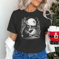 Rabbit Reading Book Full Moon Lake Scenery Unisex T-Shirt