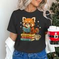 Reading Book Lover Red Panda Read Books Be Kind Stays Weird Unisex T-Shirt