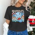 Readsolotl Blue Kawaii Axolotl Book Lover Reading Retro Unisex T-Shirt Readsolotl Blue Kawaii Axolotl Book Lover Reading Retro Unisex T-Shirt