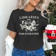 Retro Libraries Are For Everyone Racoon Reading Book Lover Unisex T-Shirt