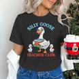 Silly Goose With Books Teacher Club School Educator Unisex T-Shirt Silly Goose With Books Teacher Club School Educator Unisex T-Shirt