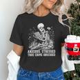 Skeleton Reading Book Anxious Stressed True Crime Obsessed Unisex T-Shirt Skeleton Reading Book Anxious Stressed True Crime Obsessed Unisex T-Shirt