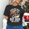 Skier BOOKS ARE GREAT BUT SKIS ARE BETTER Vintage Unisex T-Shirt