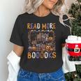 Spooky Halloween Bookshelf Bookcase Read More Books Unisex T-Shirt