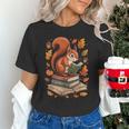 Squirrel Reading Book Lovers Fall Leaves Library Books Unisex T-Shirt Squirrel Reading Book Lovers Fall Leaves Library Books Unisex T-Shirt
