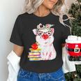 Teacher Pig Cute Farm Animal Book Lover School Student For Men Women Kids Unisex T-Shirt