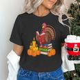 Turkey Reading Books Fall Thanksgiving Teacher Book Unisex T-Shirt