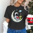 UFO Alien Astronaut Reading Book In Space Unisex T-Shirt