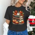Vintage Autumn Books Coffee Pumpkin Fall Reading Unisex T-Shirt Vintage Autumn Books Coffee Pumpkin Fall Reading Unisex T-Shirt
