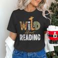 Wild About Reading Books Animal Theme Bookworm Library Day Unisex T-Shirt