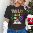 Wild About Reading Books Reader Bookworm Animals Book Lover Unisex T-Shirt Wild About Reading Books Reader Bookworm Animals Book Lover Unisex T-Shirt