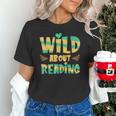WILD ABOUT READING I Love Books Bookworm Library Day Unisex T-Shirt WILD ABOUT READING I Love Books Bookworm Library Day Unisex T-Shirt