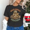 Wild About Reading Sloth Coffee Teacher Book Lover Unisex T-Shirt