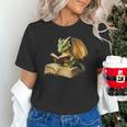 Women's Dragon Bookworm Reading Book Graphic Unisex T-Shirt