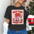Women's Read Your Heart Out Groovy Bookish Valentine Day Women Girls Unisex T-Shirt Women's Read Your Heart Out Groovy Bookish Valentine Day Women Girls Unisex T-Shirt