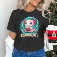 Women's Readsolotl Kawaii Axolotl Reading Book Lover Unisex T-Shirt Women's Readsolotl Kawaii Axolotl Reading Book Lover Unisex T-Shirt