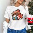 Adorable Book Lover Salmon With Reading Glasses Cute Unisex T-Shirt