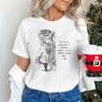 Alice Adventures Wonderland Vintage Book Quote Lewis Carrol Unisex T-Shirt