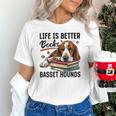 Basset Hound Dog Breed Life Is Better With Books And a For Men Women Girls Kids Unisex T-Shirt