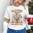Book Lover Reading Bookish Floral Reading Powers Imagination Unisex T-Shirt