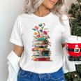 Book Stack With Flowers Reading Lover Bookish Unisex T-Shirt Book Stack With Flowers Reading Lover Bookish Unisex T-Shirt