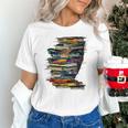 Book Women Graphic Art Colorful Eyes Unisex T-Shirt