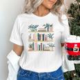Bookshelves With Books & Plants Premium Unisex T-Shirt