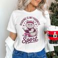 Cat Reading Is My Favorite Sport Retro Book Lover Unisex T-Shirt