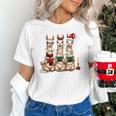 Christmas Three Llamas Reading Reading Books Llama Lover Unisex T-Shirt