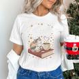 Coffee Cats & Books Cute Cat Book Lover Reading Unisex T-Shirt Coffee Cats & Books Cute Cat Book Lover Reading Unisex T-Shirt