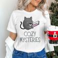 Cozy Mysteries Coffee And Novel For Book Lovers Unisex T-Shirt