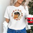 Cute Cat Fall In Love With Reading Book Cat Lover Librarian Unisex T-Shirt