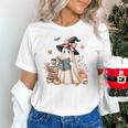 Cute Ghost Reading Book Librarian Book Lover Unisex T-Shirt