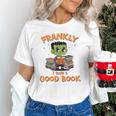 Cute Halloween Teacher Librarian Frankenstein Reading Books Unisex T-Shirt Cute Halloween Teacher Librarian Frankenstein Reading Books Unisex T-Shirt